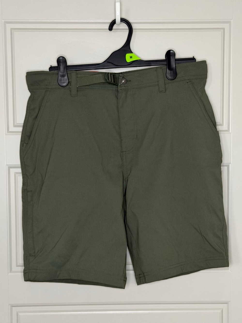 Gerry Men's Venture Shorts Olive Green Stretch Hiking Trail Built-In Belt 34 NWT